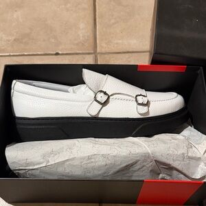 White Leather Men's Loafers